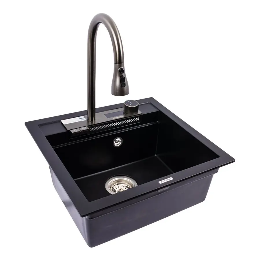Гранитная мойка VALESO 5149 VIVA (чёрная)