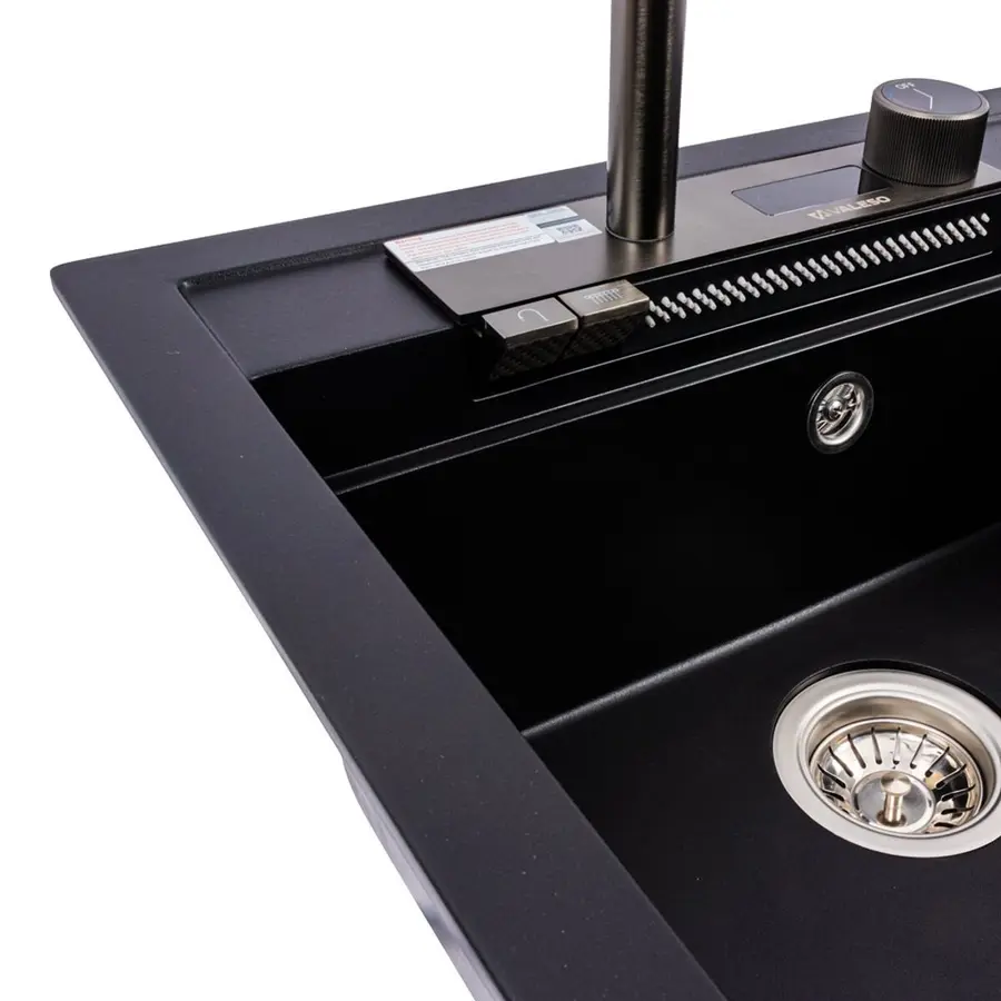 Гранитная мойка VALESO 5149 VIVA (чёрная)