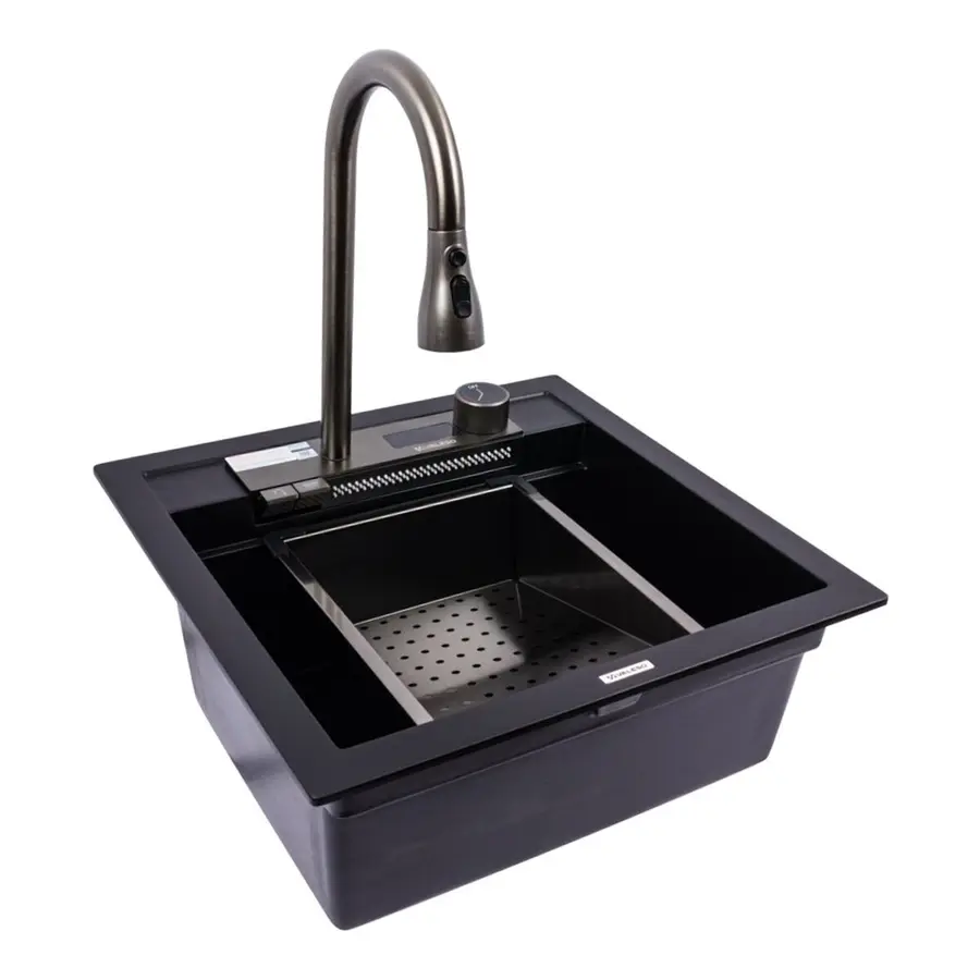 Гранитная мойка VALESO 5149 VIVA (чёрная)
