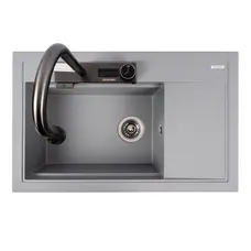 Гранітна мийка VALESO ATRUM 7950 матова Сірий металік