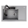 Гранитная мойка для кухни VALESO ATRUM 7950 матовая Серый металлик