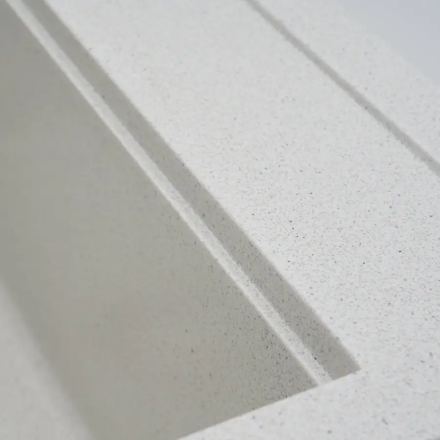 Гранітна мийка для кухні Platinum 5149 FIESTA матова Біла в крапку