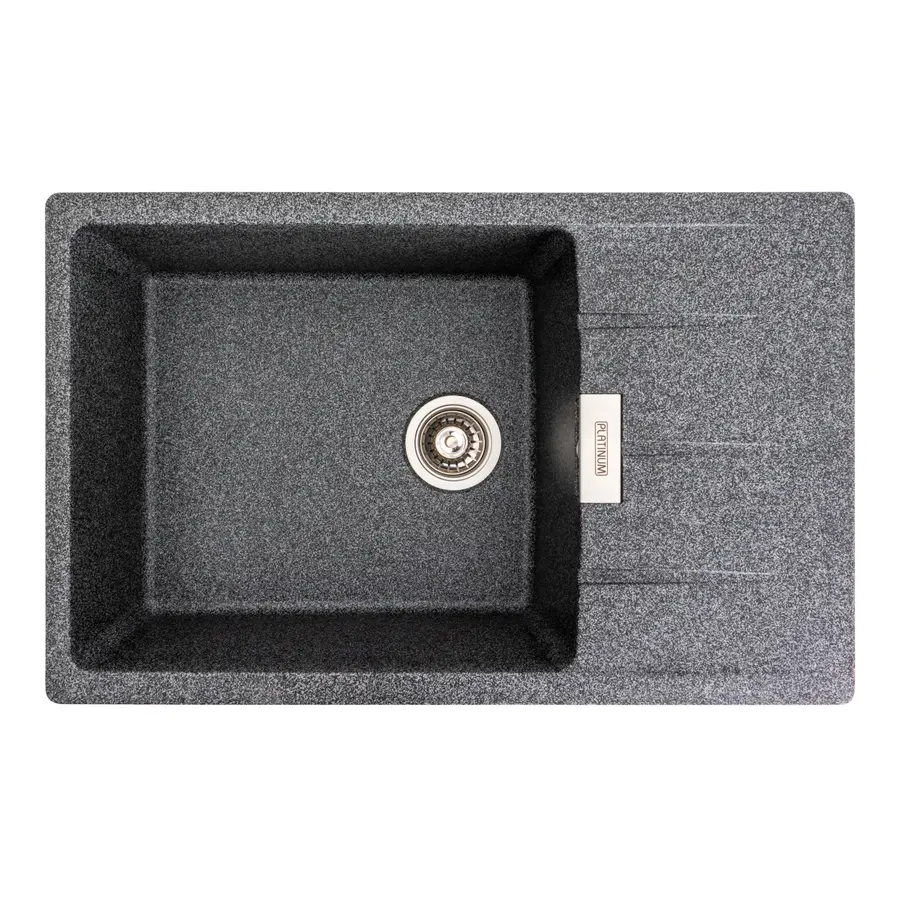 Гранітна мийка для кухні Platinum 7850 ROMA матова (графіт)