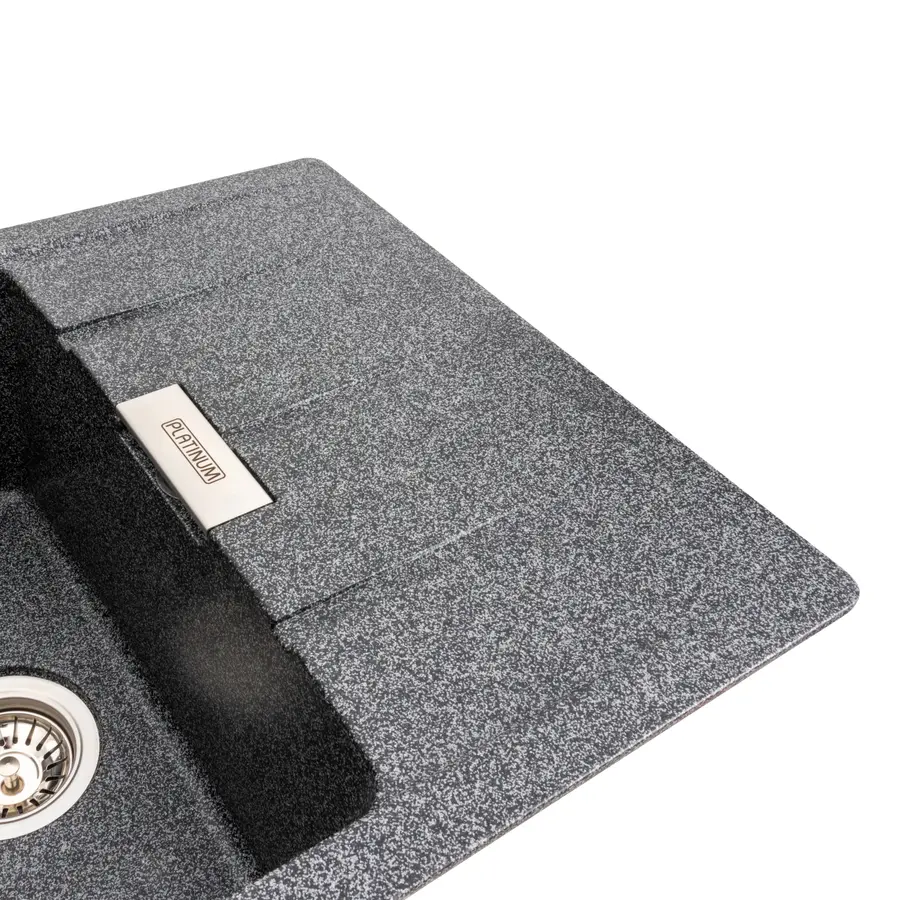 Гранітна мийка для кухні Platinum 7850 ROMA матова (графіт)