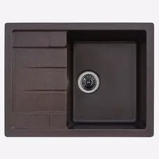 Гранітна мийка для кухні Platinum 6550 LOTOS глянець Шоколад