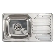 Кухонна мийка з нержавіючої сталі Platinum ПОЛІРОВКА 7642 (0,8/180 мм)