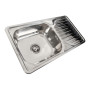 Кухонна мийка з нержавіючої сталі Platinum ПОЛІРОВКА 7642 (0,8/180 мм)