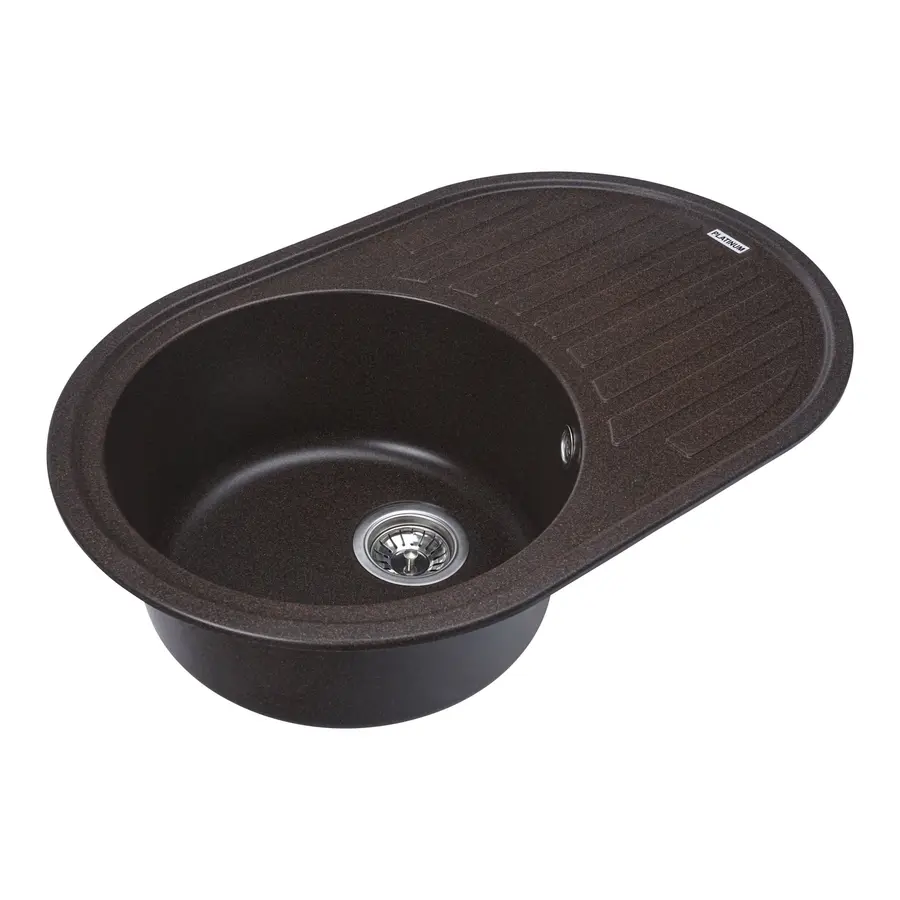 Гранітна мийка для кухні Platinum 7750 LIRA матова Шоколад