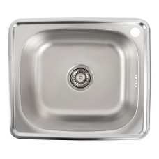 Кухонна мийка з нержавіючої сталі Platinum 4842 ДЕКОР (0,6/160 мм)