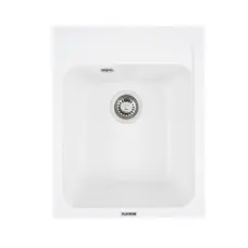 Гранітна мийка для кухні Platinum 4050 KORRADO матова Білосніжна