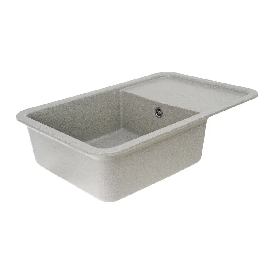 Гранитная мойка для кухни Platinum 7850 CUBE матовая Серая