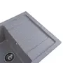 Гранітна мийка для кухні Platinum 6550 INTENSO матова Сіра