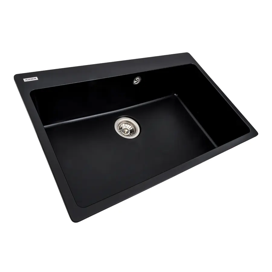 Гранітна мийка для кухні Platinum 7850 Bogema матова (чорна)