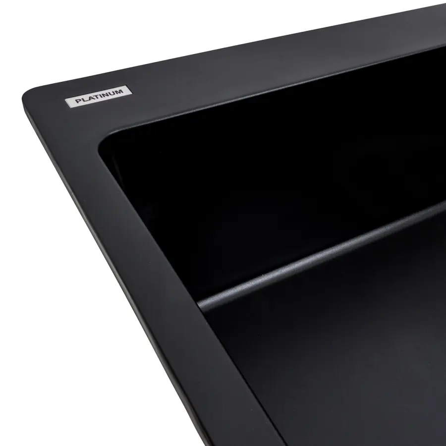 Гранітна мийка для кухні Platinum 7850 Bogema матова (чорна)