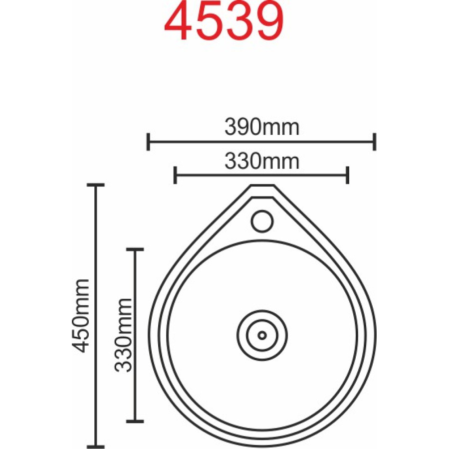 Кухонна мийка з нержавіючої сталі Platinum САТИН 4539 (0,6/170 мм)