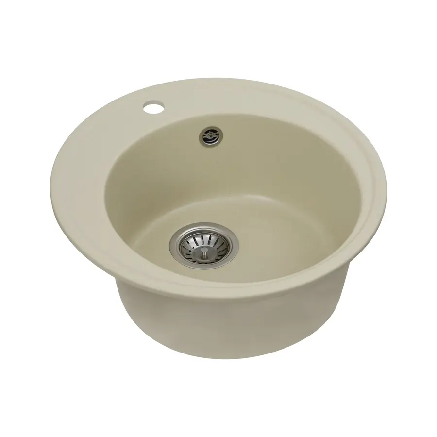 Гранітна мийка для кухні Platinum 510 YARA глянець Айворі