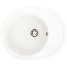 Гранітна мийка для кухні Platinum 5847 ONYX матова (білосніжна)