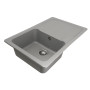 Гранітна мийка для кухні Platinum 7850 CAMELIA глянец Сірий металік
