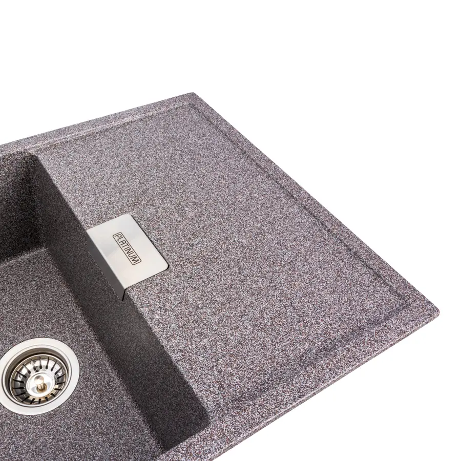 Гранітна мийка для кухні Platinum 8650 DIAMOND матова (мікс)