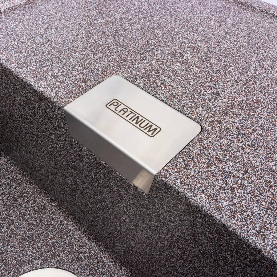 Гранітна мийка для кухні Platinum 8650 DIAMOND матова (мікс)