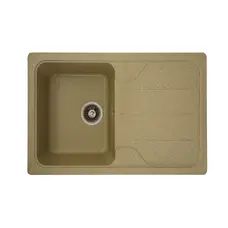 Гранітна мийка для кухні Platinum 7850 CAMELIA глянец Бежевий