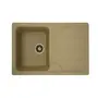Гранітна мийка для кухні Platinum 7850 CAMELIA глянец Бежевий