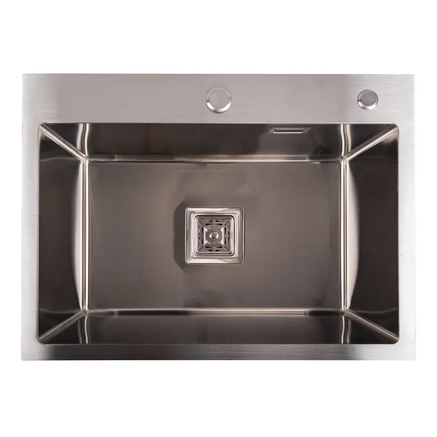 Кухонна мийка Platinum Handmade HSB 580х430х220 (квадратний сифон,3.0/1.0)