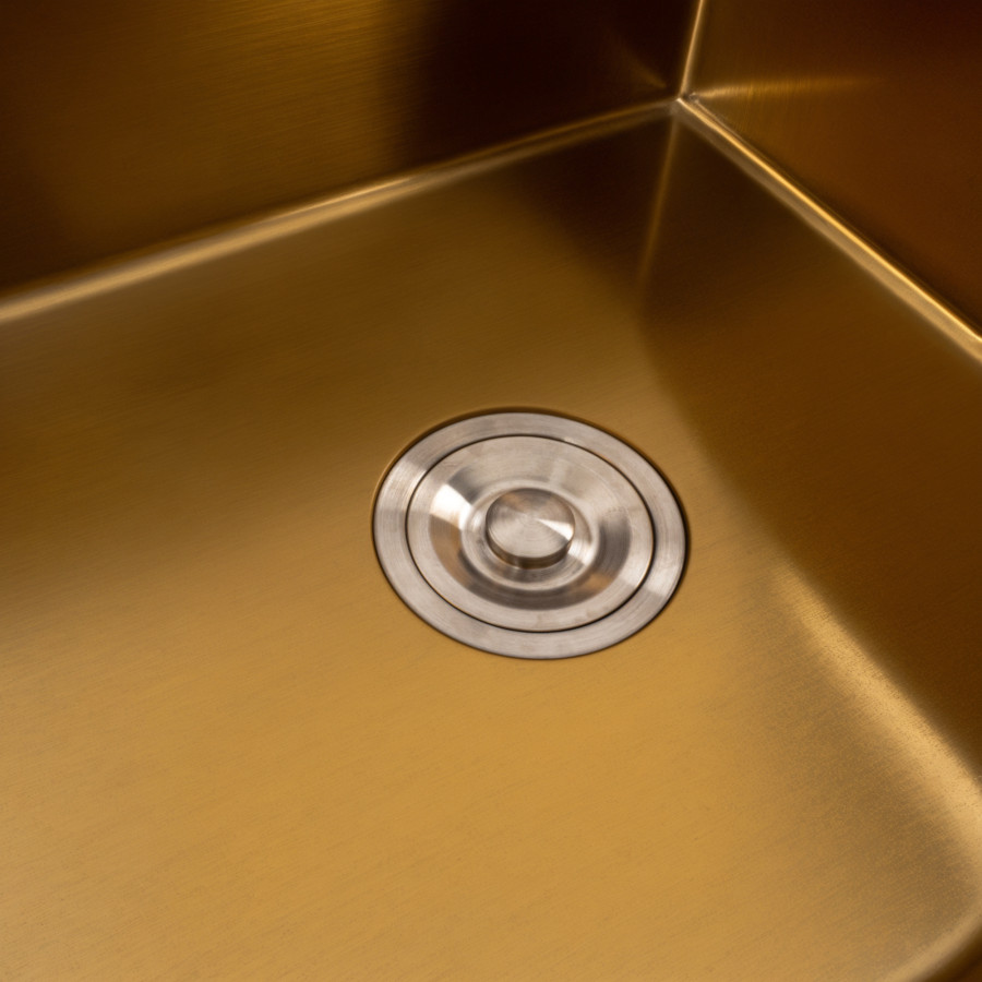 Кухонна мийка Platinum Handmade PVD золото HSBB 500х500х230 (з кріпленням+повна комплектація)