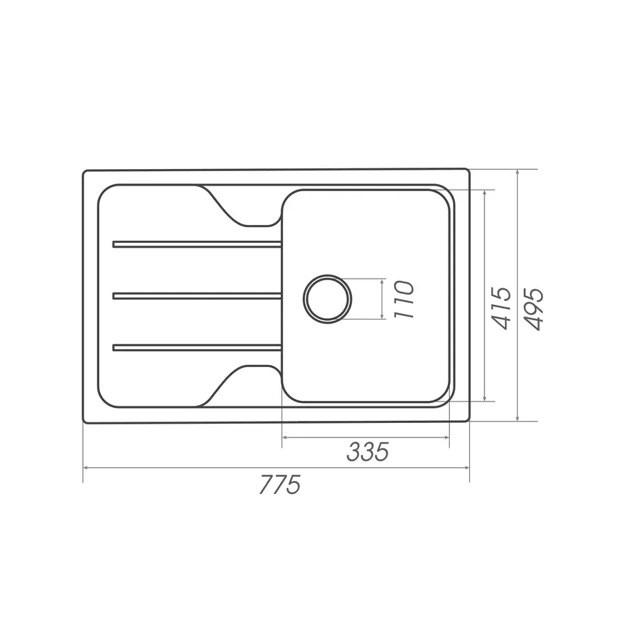 Гранітна мийка для кухні Platinum 7850 VERONA матова Мікс