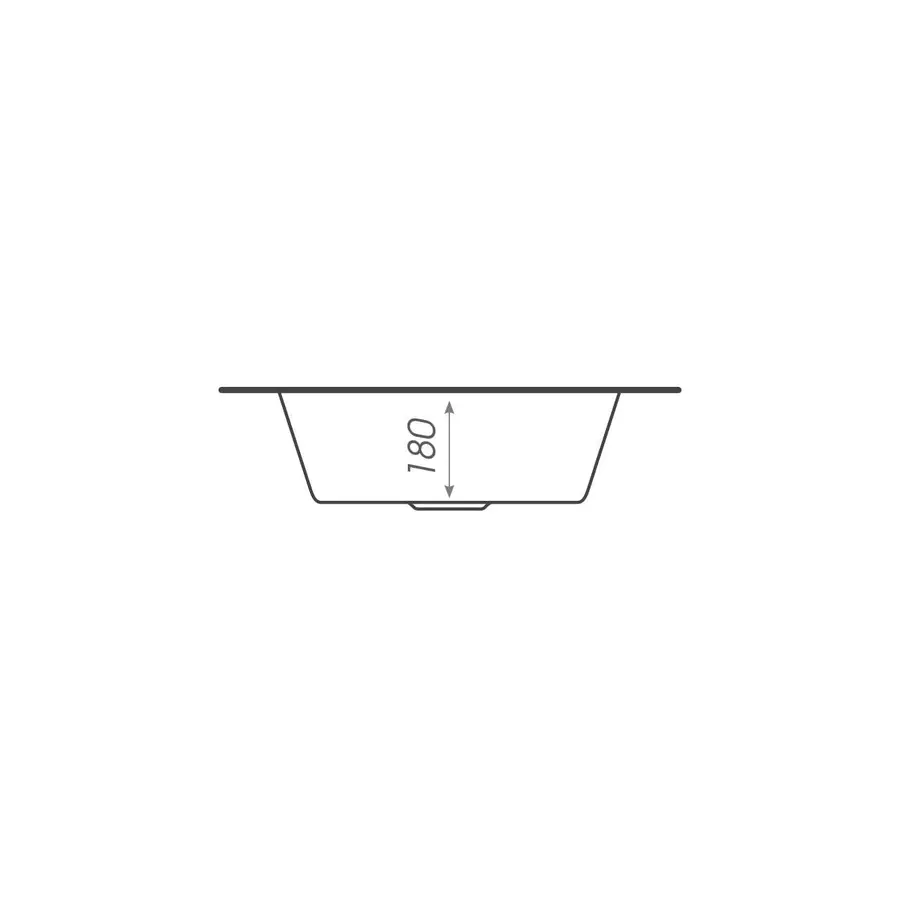 Гранітна мийка для кухні Platinum 510 YARA глянець Сірий металік