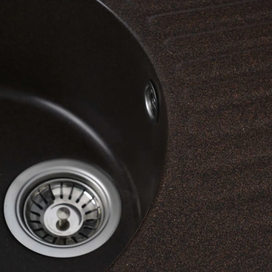 Гранітна мийка для кухні Platinum 7346 ASTORIA глянець Шоколад