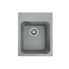 Гранітна мийка для кухні Platinum 4050 RUBY глянець Сіра