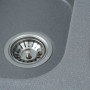 Гранітна мийка для кухні Platinum 7648W TWIN глянець Сірий мусон