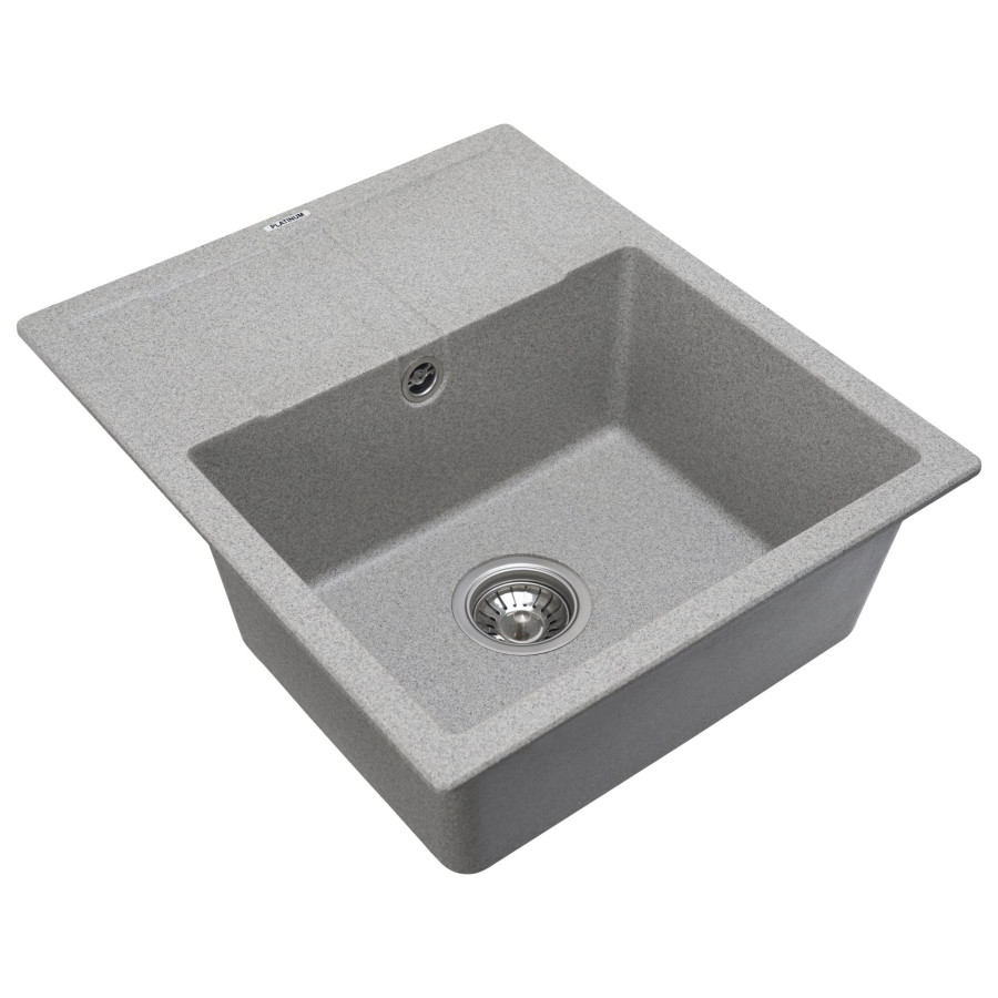 Гранітна мийка для кухні Platinum 5851 ARIA матова Сіра