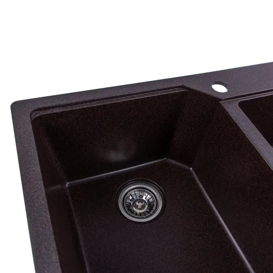 Гранітна мийка для кухні Platinum 7850 HARMONY матова Шоколад