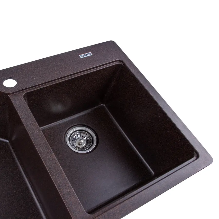 Гранітна мийка для кухні Platinum 7850 HARMONY матова Шоколад
