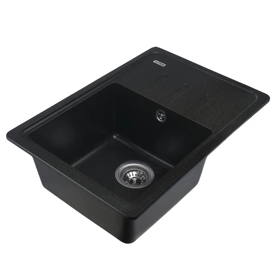 Гранітна мийка для кухні Platinum 6243 LIANA матова Чорна GOLD