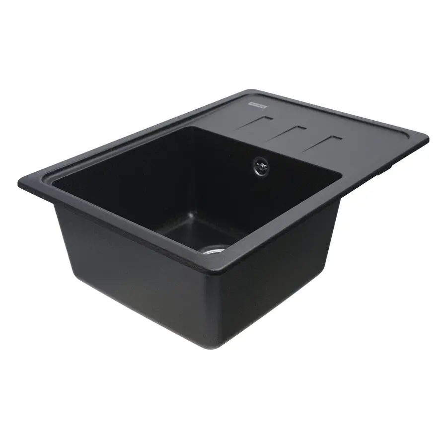 Гранітна мийка для кухні Platinum 6243 LIANA матова Чорна GOLD