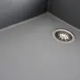 Гранітна мийка для кухні Platinum 8650 DIAMOND матова (сірий металік)