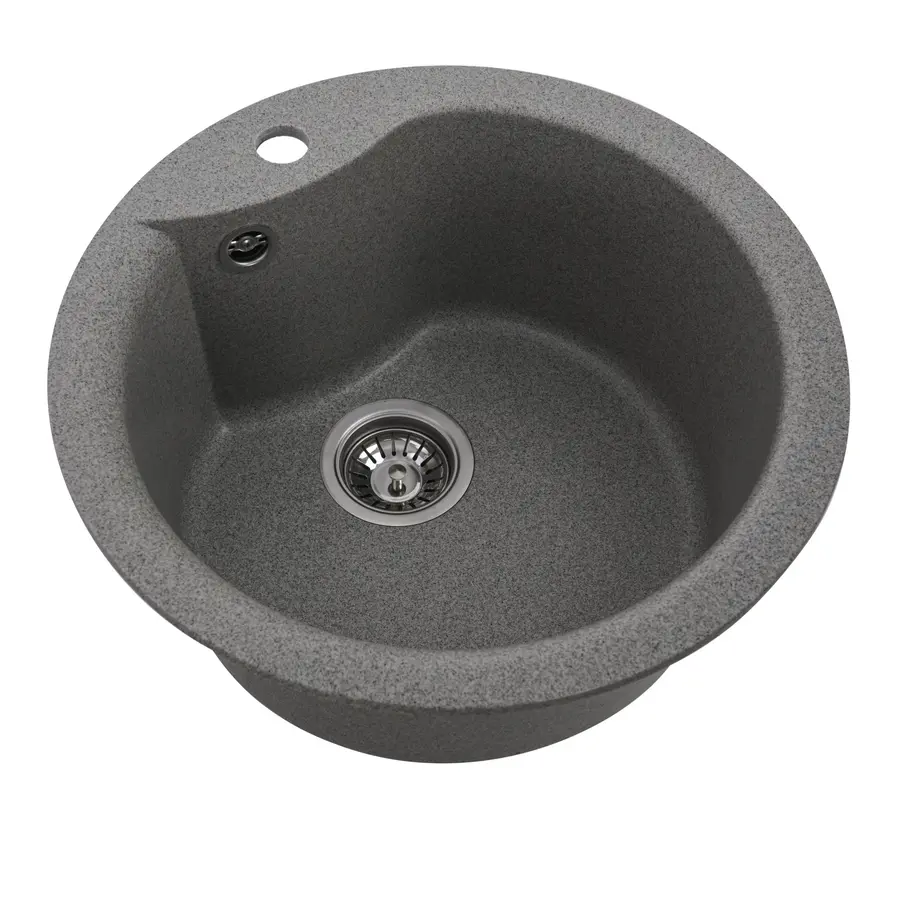 Гранитная мойка для кухни Platinum 480 TURAS матовая Серая