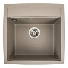 Гранітна мийка для кухні Platinum 5149 FIESTA матовий Титан