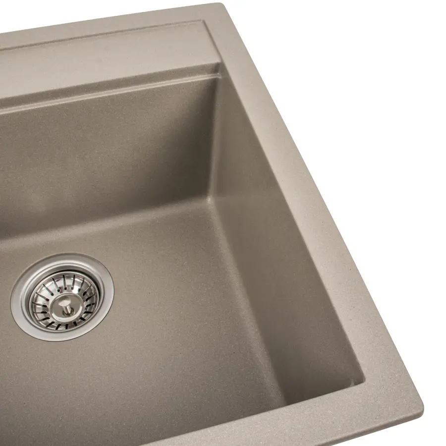 Гранітна мийка для кухні Platinum 5149 FIESTA матовий Титан