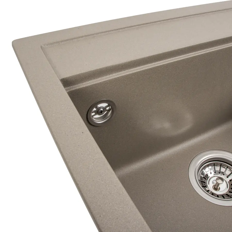 Гранітна мийка для кухні Platinum 5149 FIESTA матовий Титан