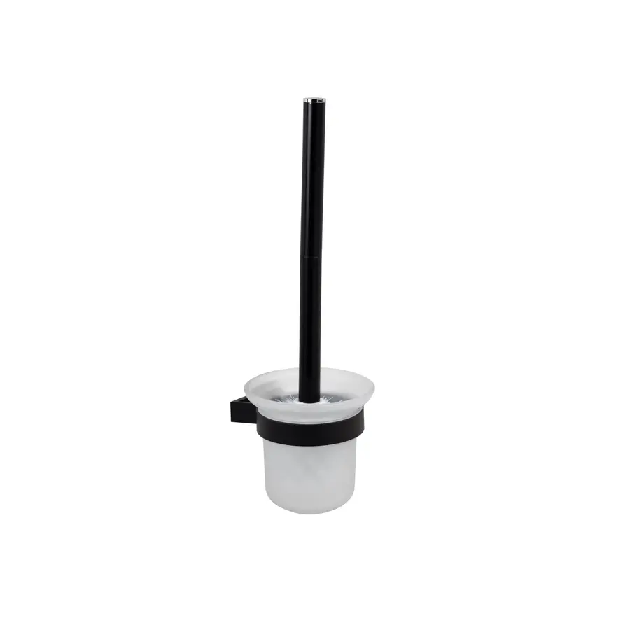 Йоржик для унітазу чорний Platinum 5510 PL (скло та алюміній)