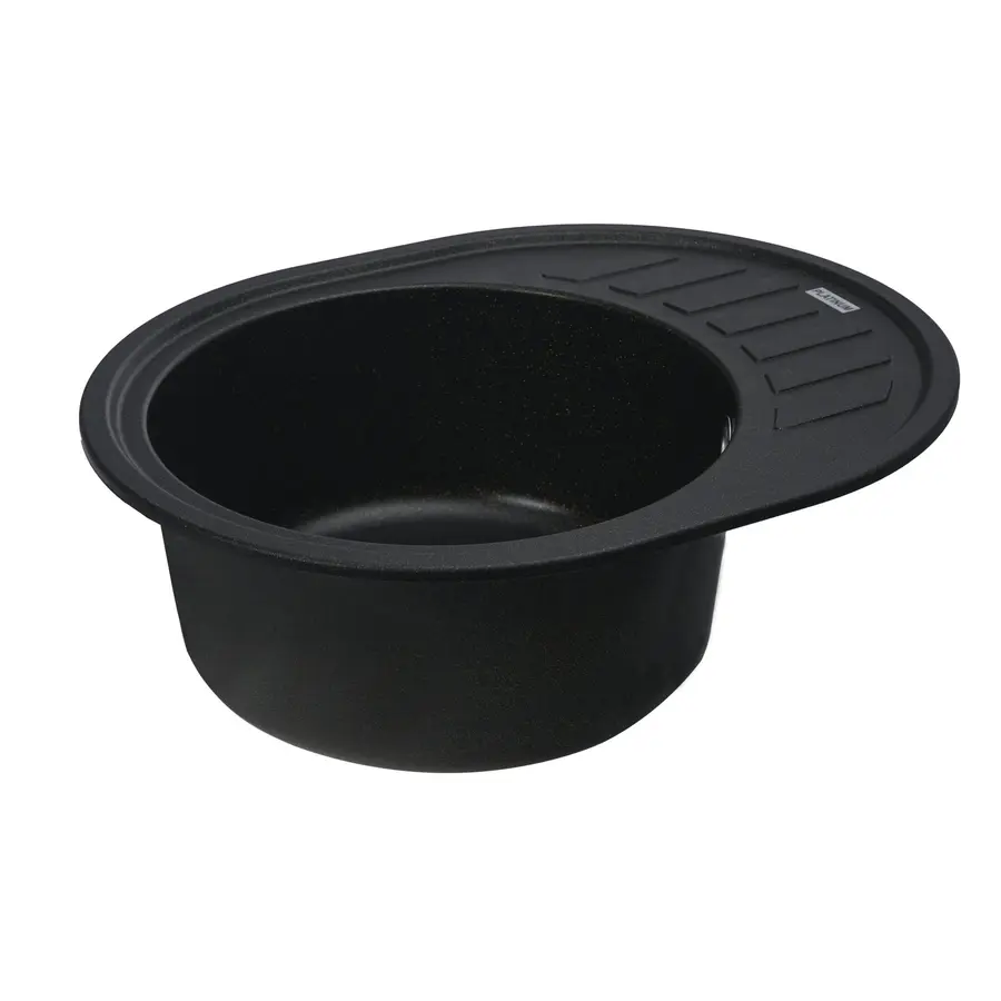 Гранітна мийка для кухні Platinum 6250 SOUL матова Чорна GOLD