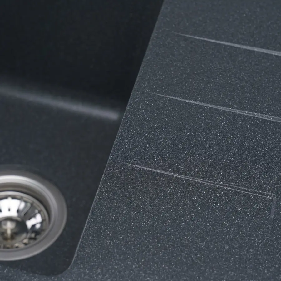 Гранітна мийка для кухні Platinum 6243 LIANA матова Антрацит
