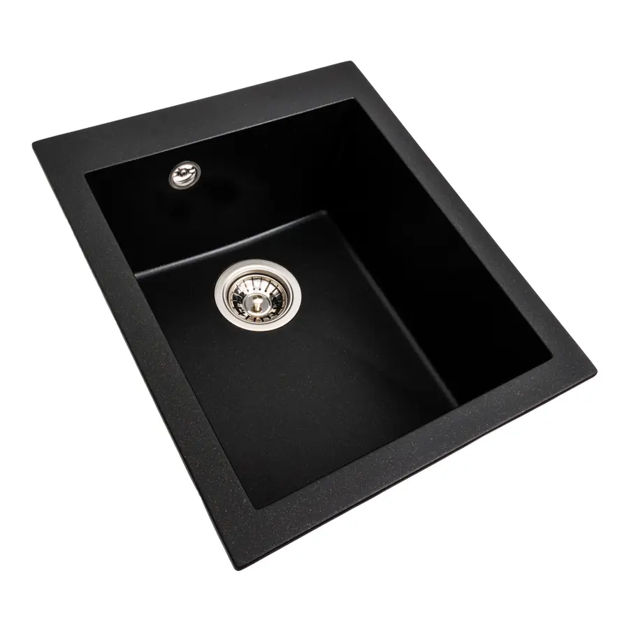 Гранітна мийка для кухні Platinum 4150 SOKIL матова Чорна GOLD