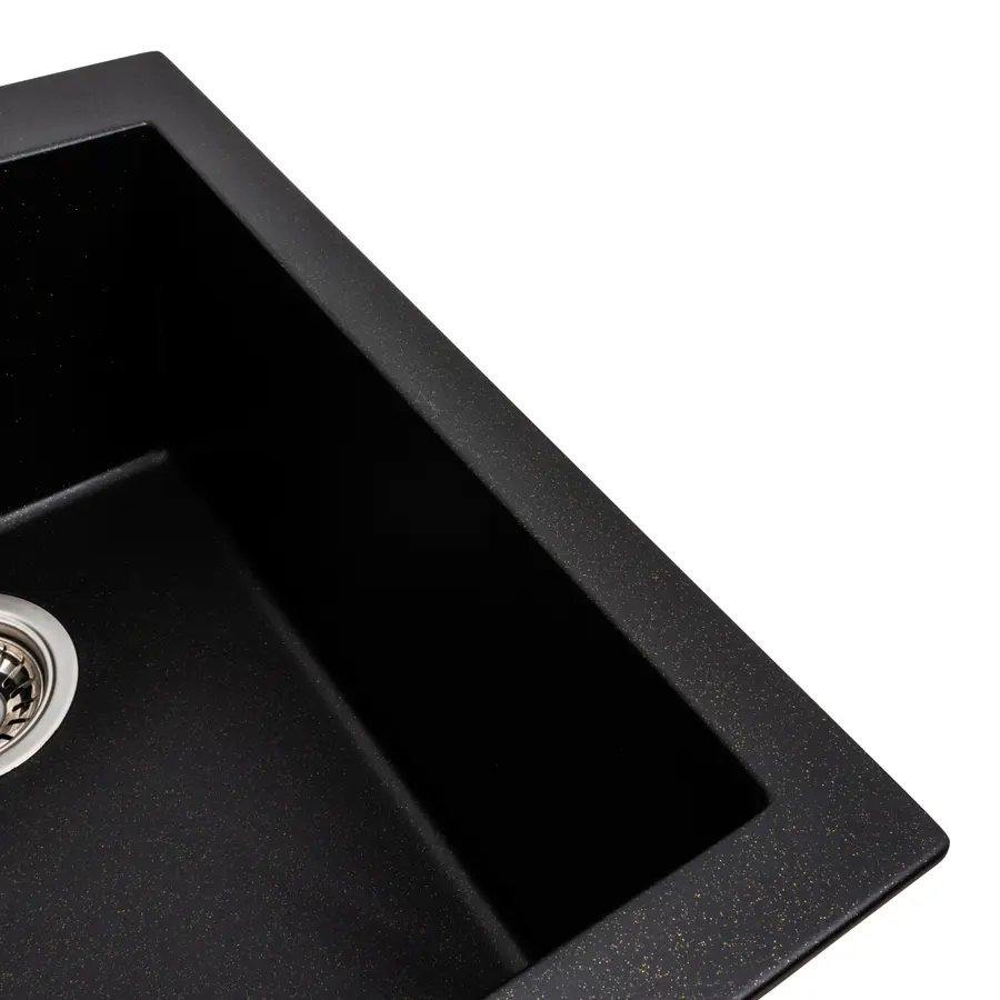 Гранітна мийка для кухні Platinum 4150 SOKIL матова Чорна GOLD