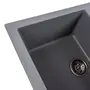 Гранітна мийка для кухні Platinum 7850 TROYA матова Сірий металік