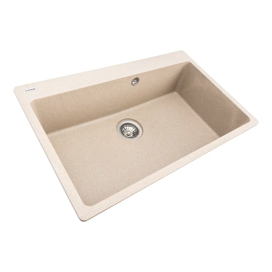 Гранітна мийка для кухні Platinum 7850 Bogema матова (сафарі)